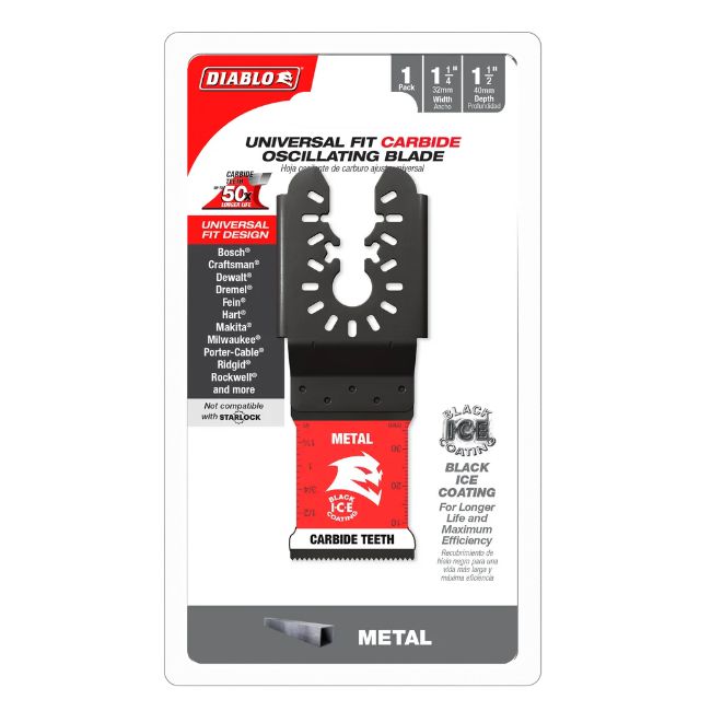 1-1/4" Universal Fit Carbide Teeth Oscillating Blade for Metal